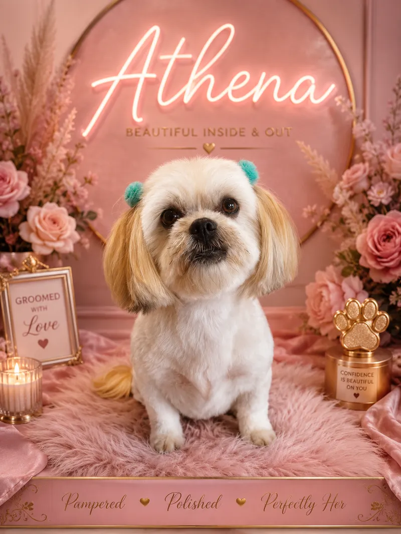 Athena Shih Tzu Grooming Portrait